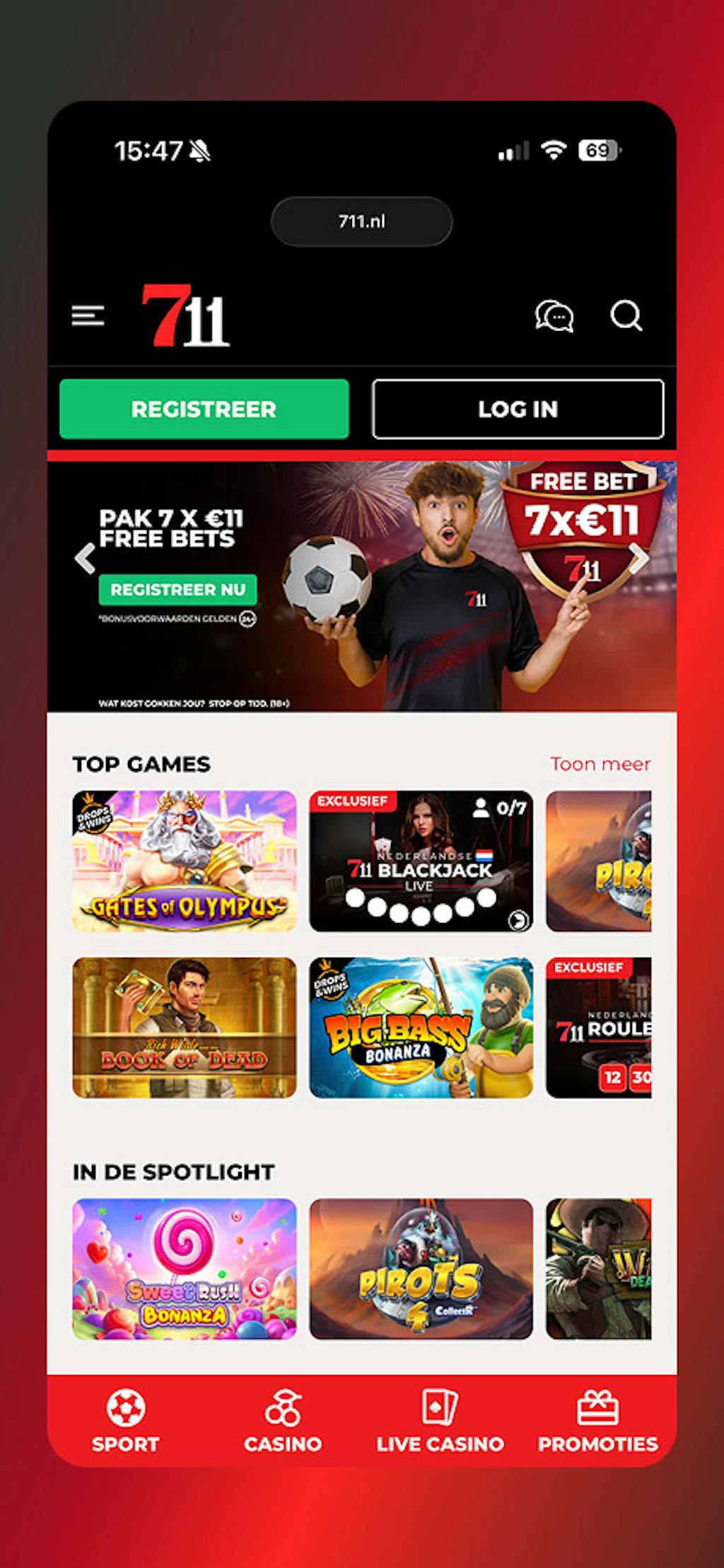 711 casino homepage