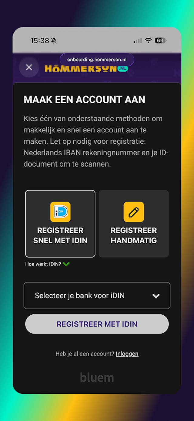 Hommerson casino registratie