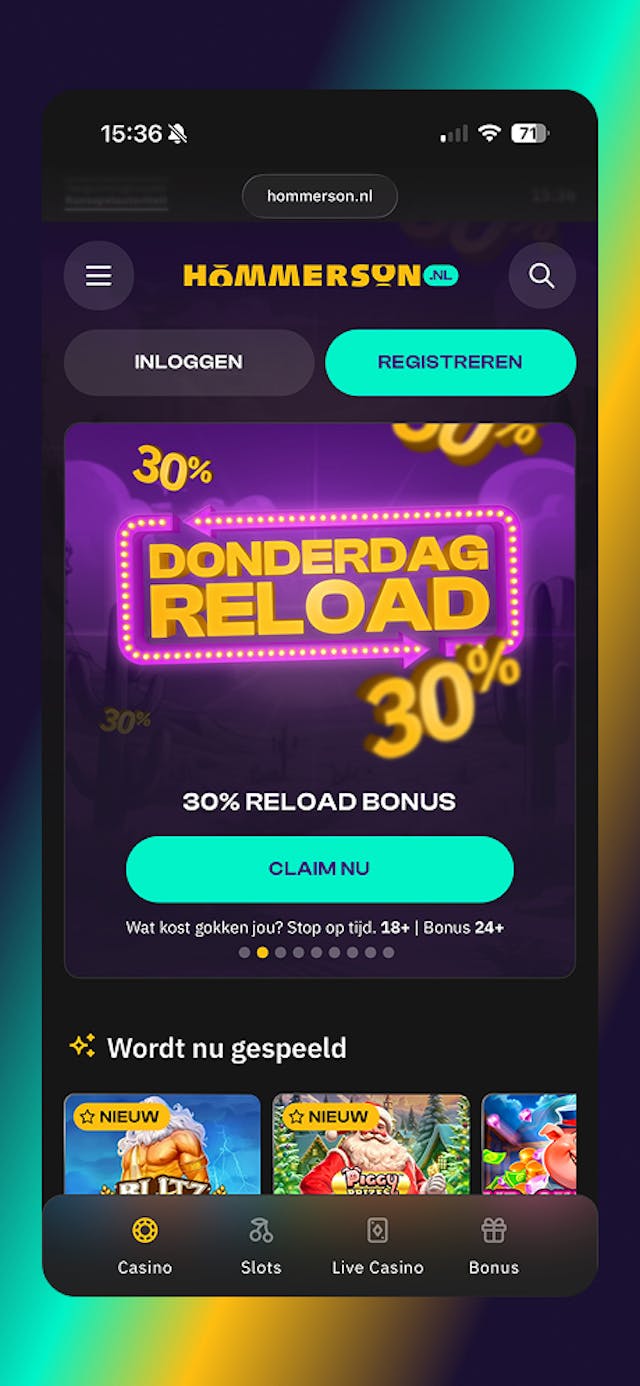 hommerson online casino homepage