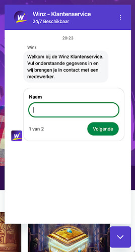 winz casino klantenservice live chat