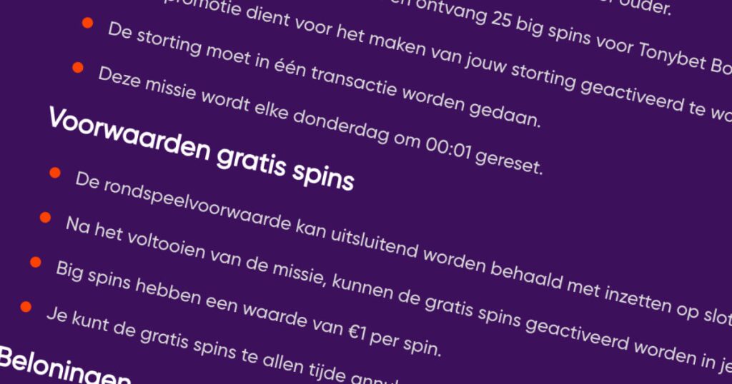 controller de bonusvoorwaarden