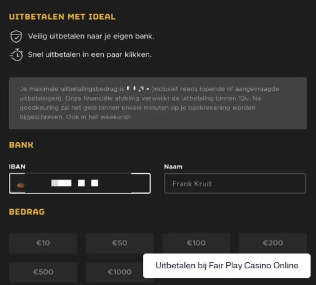 fairplay uitbetalingen