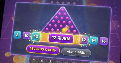Kies het aantal rijen waarmee je Plinko wilt spelen