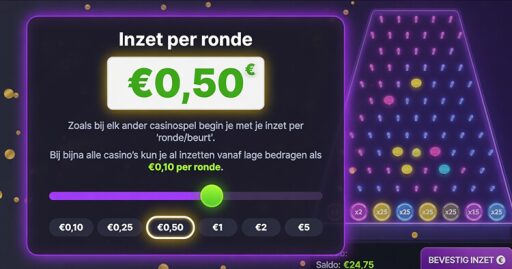 Bepaal je inzet per ronde
