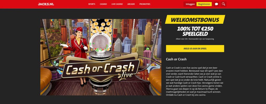Screenshot van Jacks met Cash or Crash van Evolution
