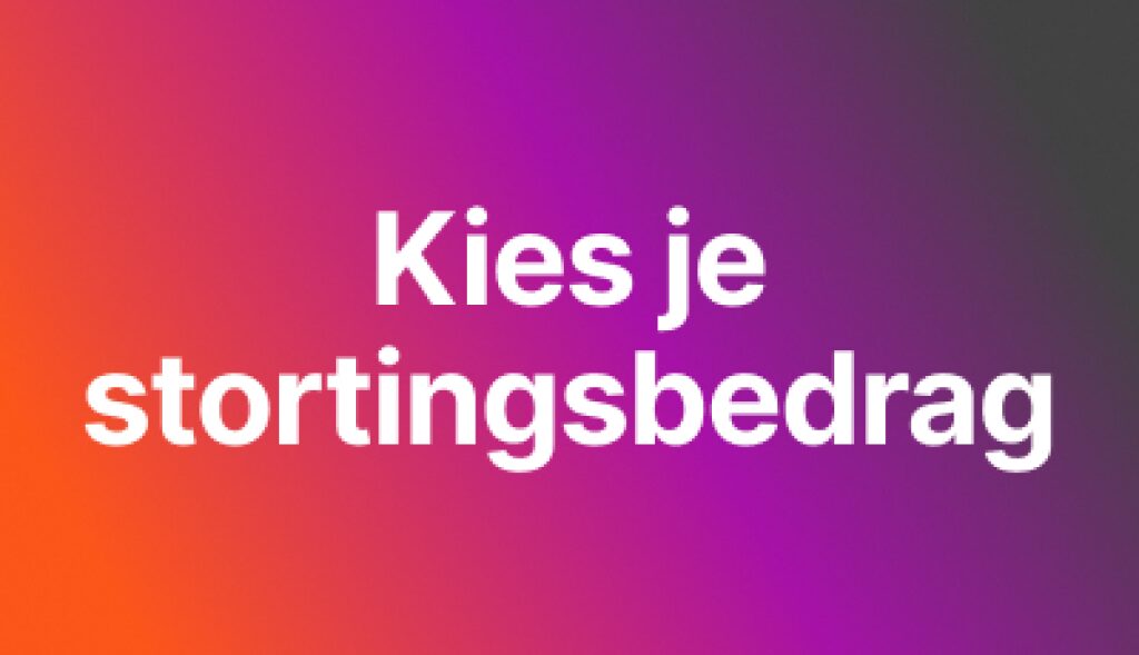 stortingsbedrag kiezen