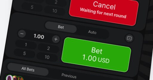 kies de inzet waarmee je aviator wilt spelen