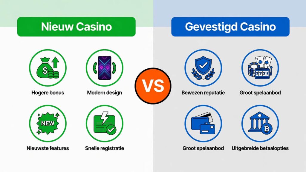 Nieuw online casino versus gevestigd casino Nederland – voor- en nadelen