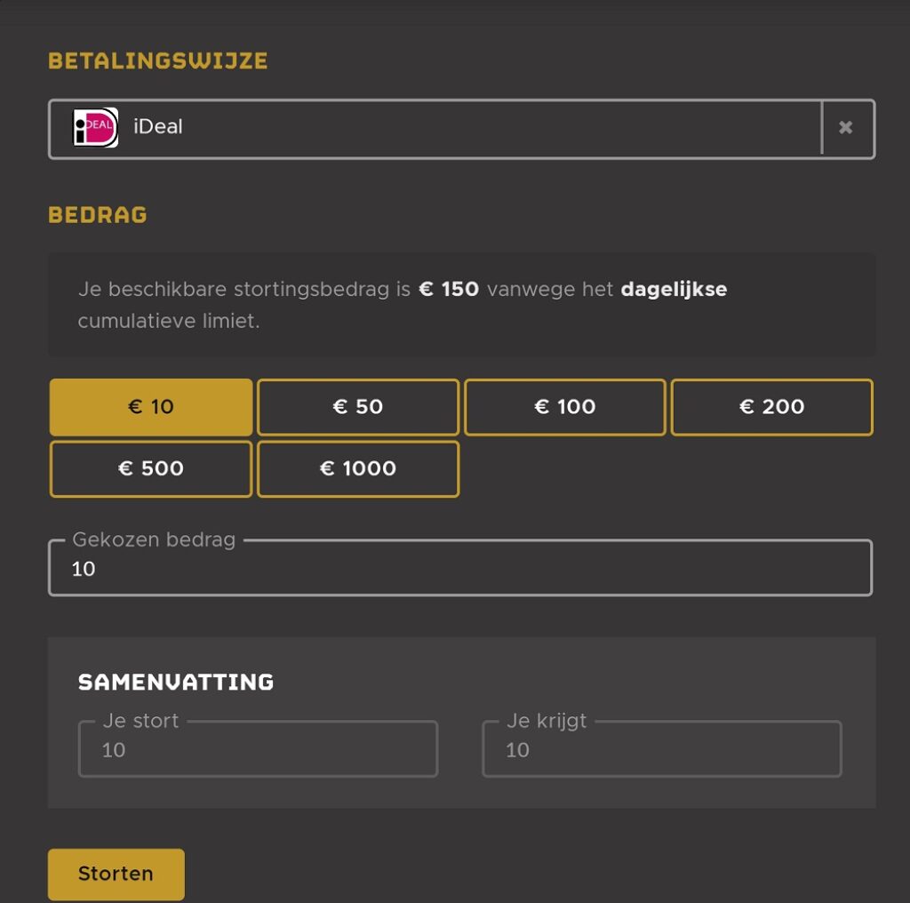 storting doen bij fairplay online