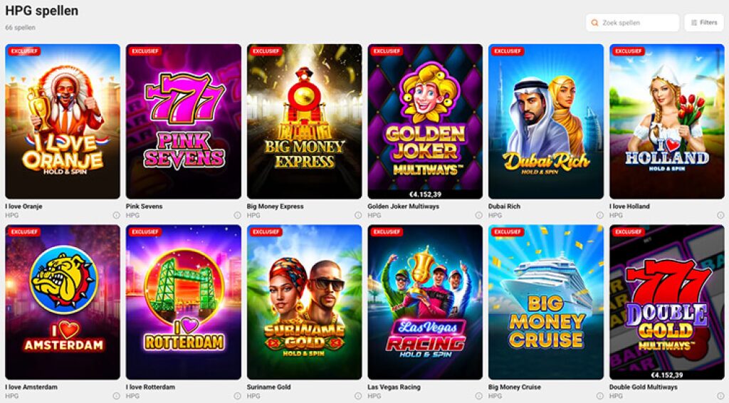 Oranje Palace Casino spelaanbod Holland Power Gaming slots