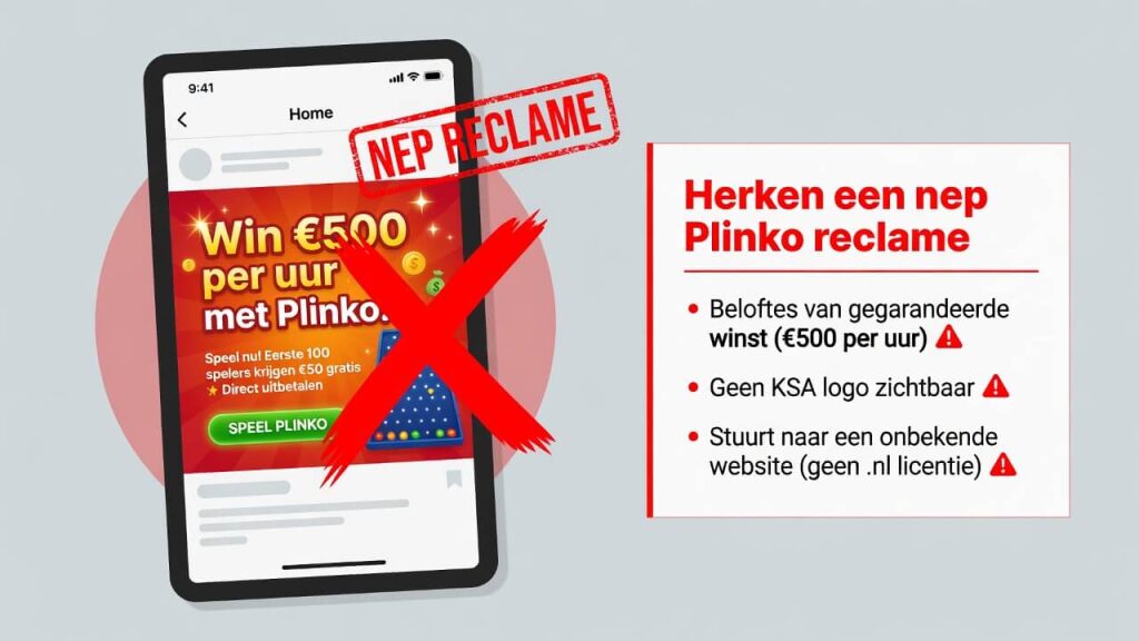Waarschuwing: nep Plinko apps en misleidende advertenties op sociale media zijn afkomstig van illegale casino's zonder KSA vergunning