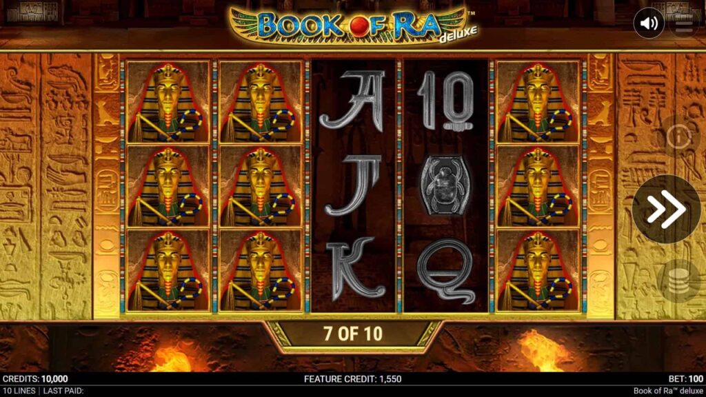 Spelbeeld van Book of Ra deluxe van Greentube
