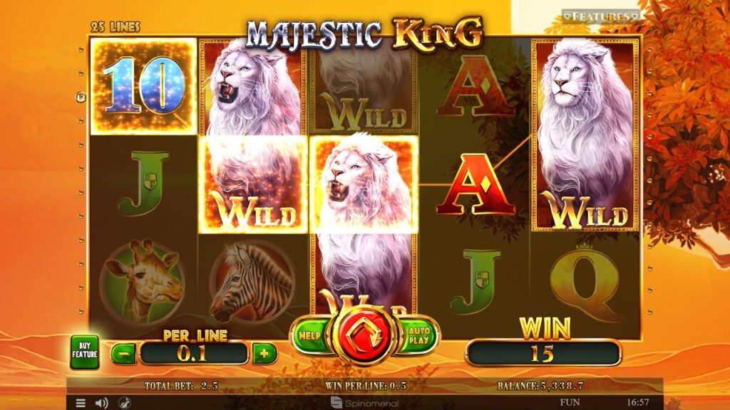 Spelbeeld van Majestic King van Spinomenal