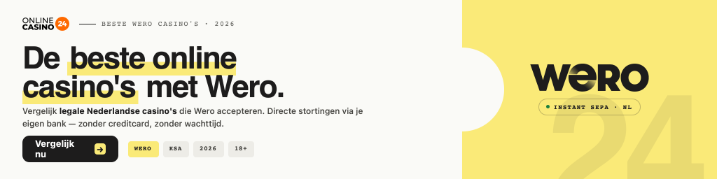 Vergelijk de beste online casino's met Wero in 2026