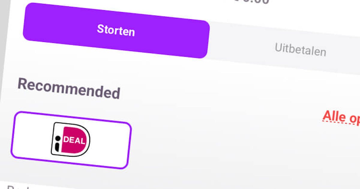 Uitbetalingsoptie kiezen