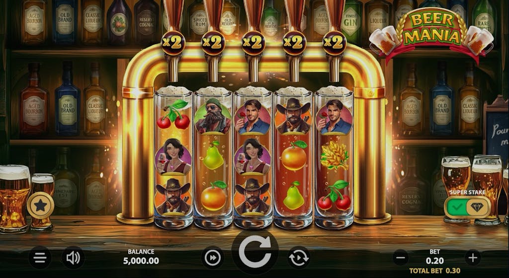 Screenshot van Beer Mania Slot Demo van Stakelogic