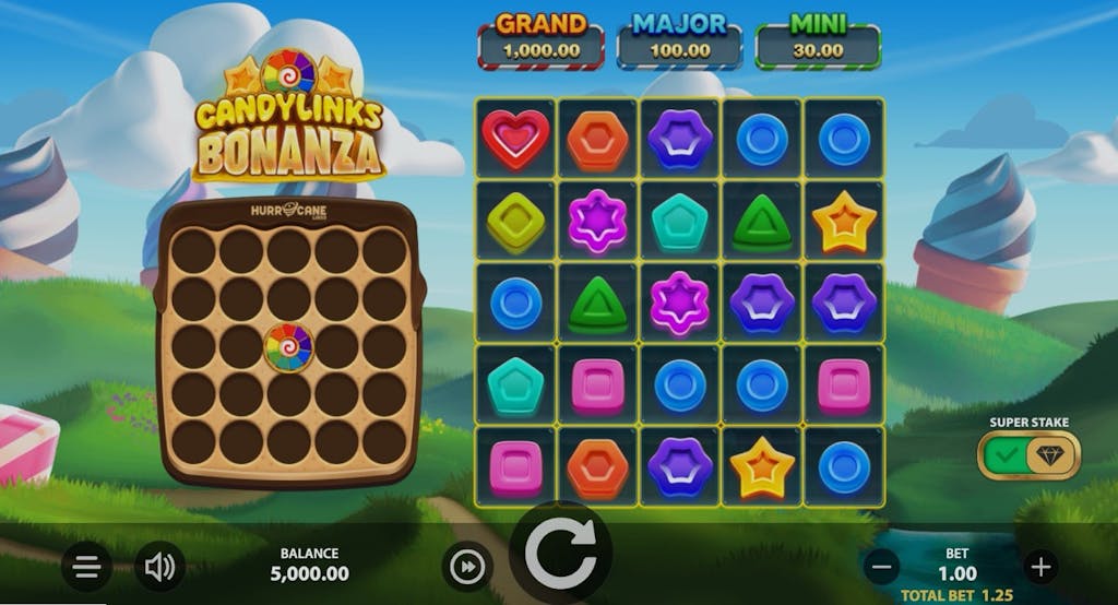 Screenshot van Candy Links Bonanza Slot Demo van Stakelogic