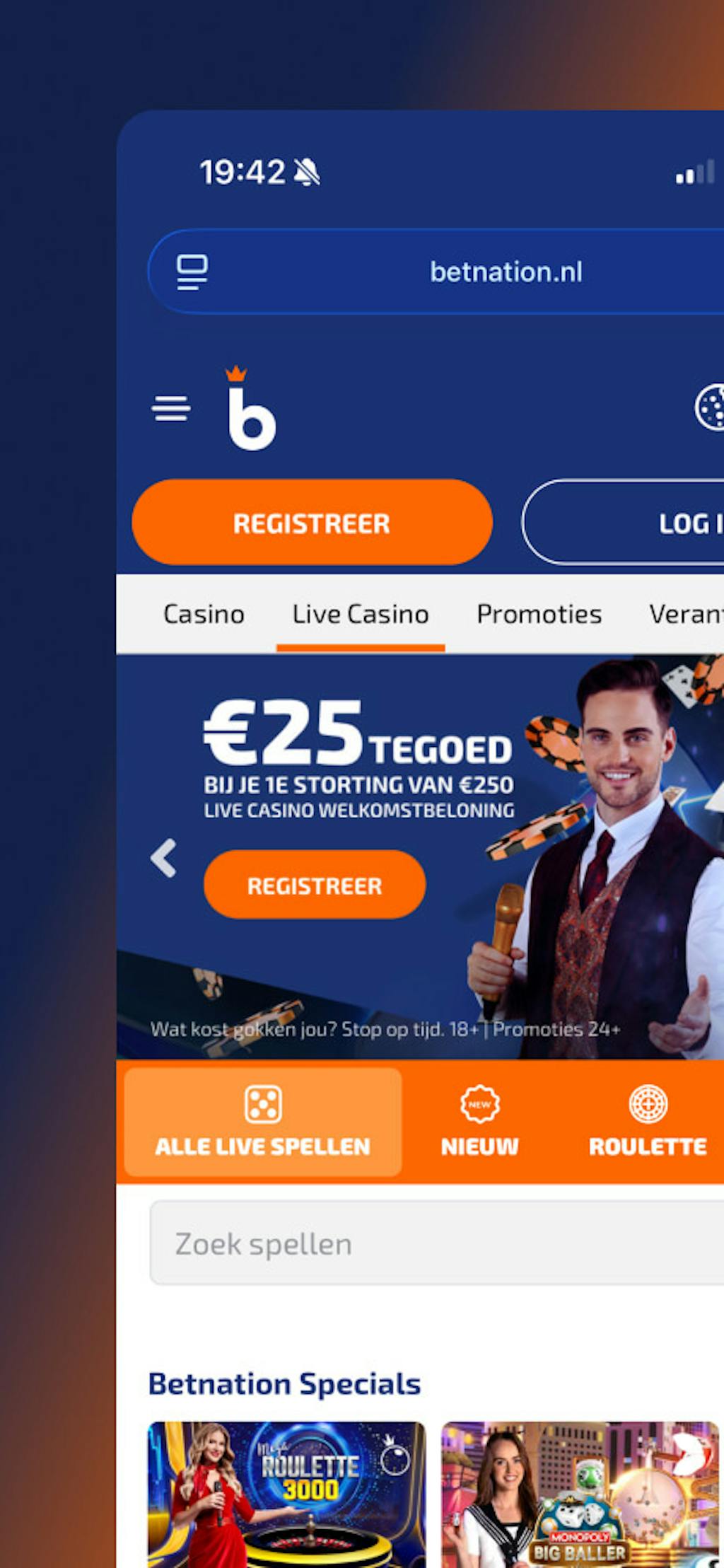 Betnation overzicht live casino