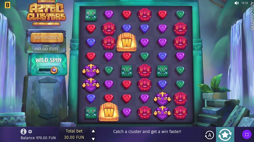 Screenshot Aztec Clusters