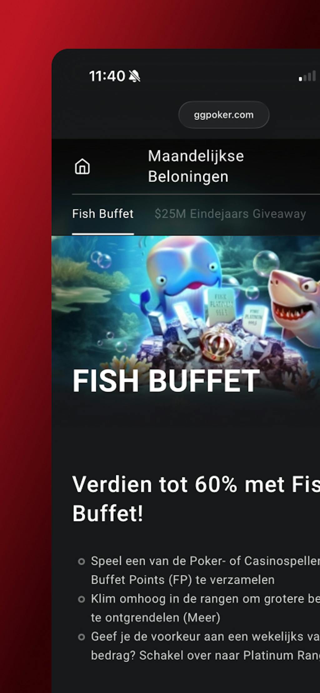 Fish Buffet bij GGPoker