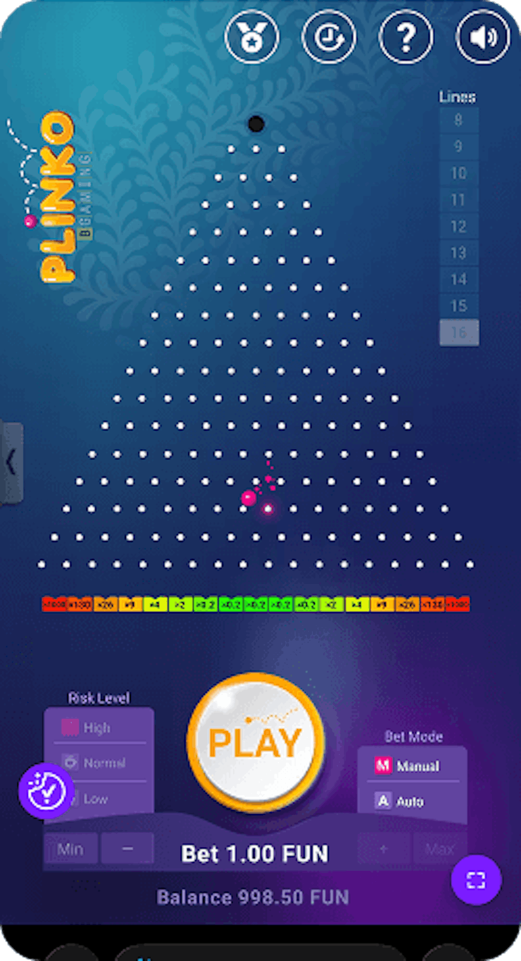 plinko spel hoog risico