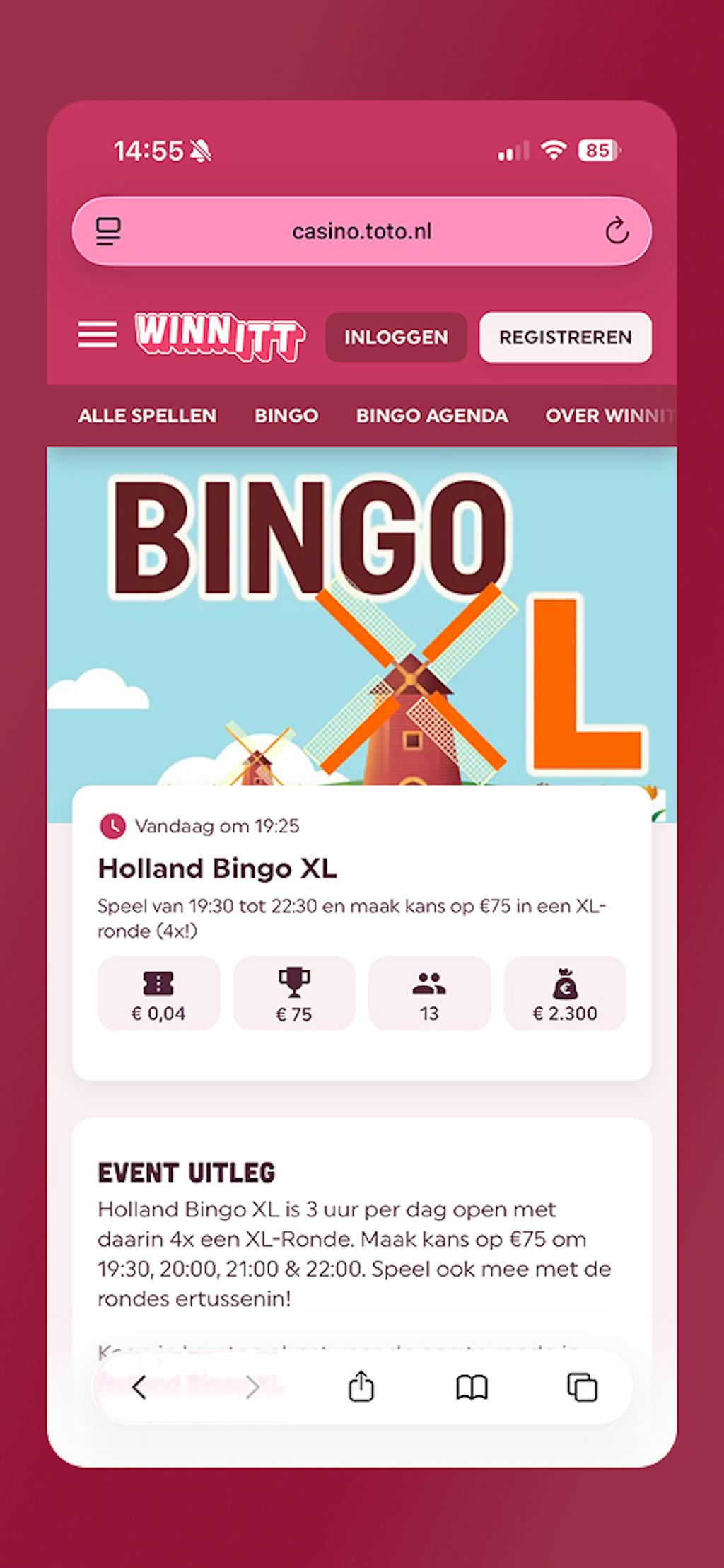 Winn Itt Holland Bingo XL
