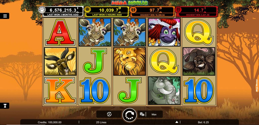 mega moolah gokkast gameplay