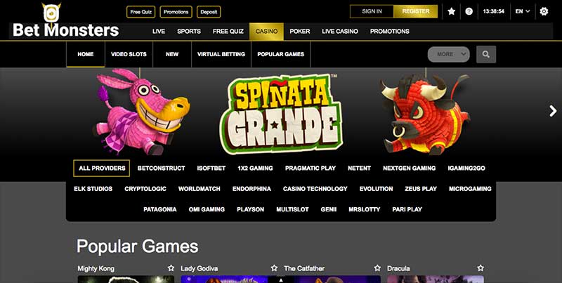 bet monsters casino screenshot