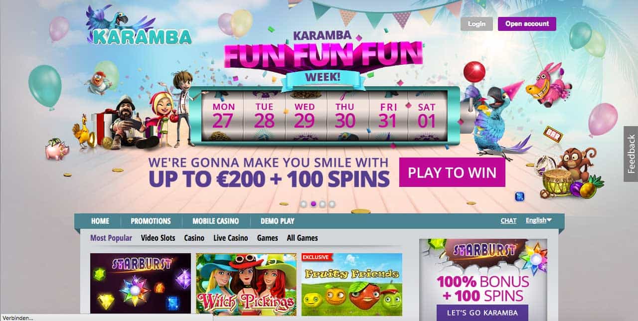 karamba casino screenshot