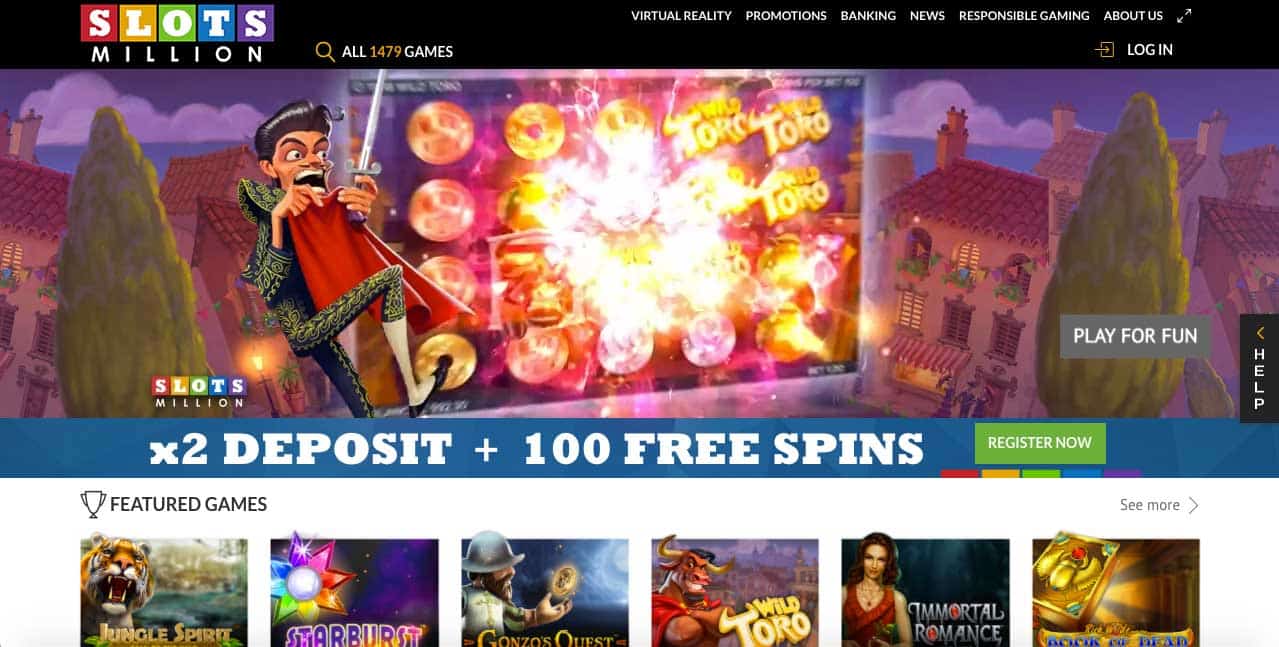 Slotsmillion Casino Screenshot